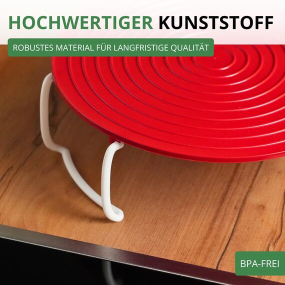Westmark Teller-Etagère, Zusammenfaltbar, Mikrowellengeeignet, Kunststoff, Rot/Weiß, 22492270