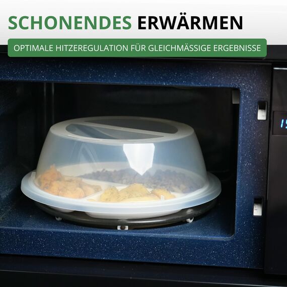 Westmark Teller-Abdeckhaube, Zum Auftauen und Erwärmen in der Mikrowelle, Durchmesser: 27,5 cm, Kunststoff, Weiß, 22462270, Einzeln