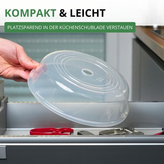 Westmark Mikrowellen-Teller-Abdeckhauben, 2 Stück, Durchmesser: 25 cm, Kunststoff, Transparent, 224522E3