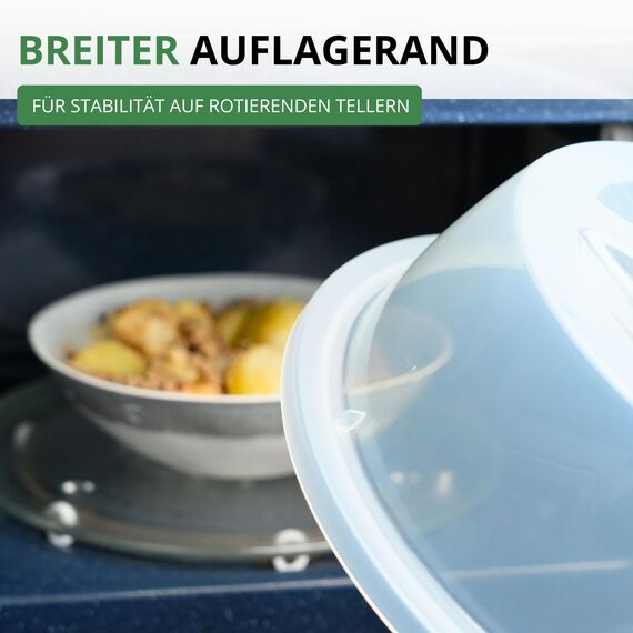 Westmark Teller-Abdeckhaube, Zum Auftauen und Erwärmen in der Mikrowelle, Durchmesser: 27,5 cm, Kunststoff, Weiß, 22462270, Einzeln