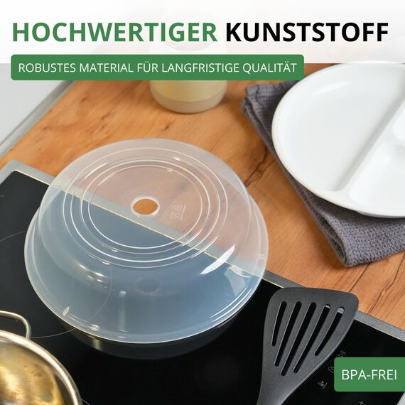 Westmark Mikrowellen-Teller-Abdeckhauben, 2 Stück, Durchmesser: 25 cm, Kunststoff, Transparent, 224522E3