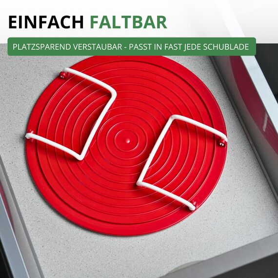 Westmark Teller-Etagère, Zusammenfaltbar, Mikrowellengeeignet, Kunststoff, Rot/Weiß, 22492270