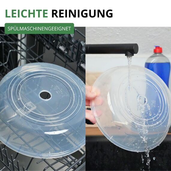 Westmark Mikrowellen-Teller-Abdeckhauben, 2 Stück, Durchmesser: 25 cm, Kunststoff, Transparent, 224522E3