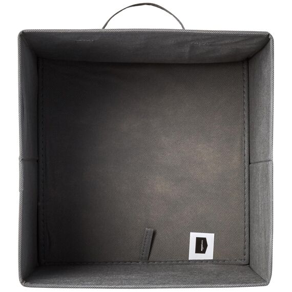Amazon Basics zusammenklappbarer Aufbewahrungswürfel/Organizer aus Stoff mit Griffen, Einfarbig Grau, 6 er-Pack, 33 cm x 33 cm x 33 cm