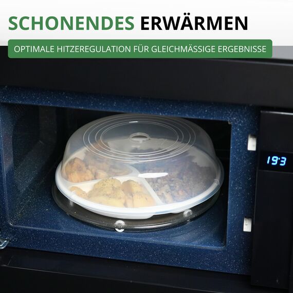 Westmark Mikrowellen-Teller-Abdeckhauben, 2 Stück, Durchmesser: 25 cm, Kunststoff, Transparent, 224522E3