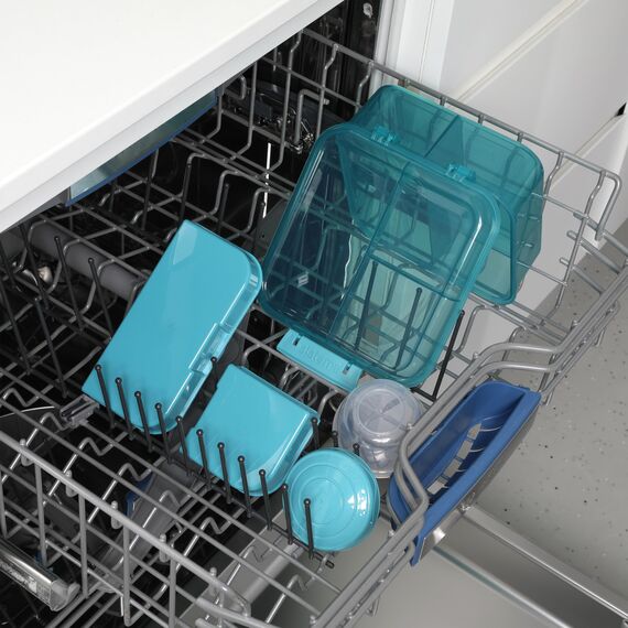 Sistema Bento Box Ocean Bound Plastic Brotdose mit Fächern | 1,25 L Lunchbox mit Joghurt-/Fruchtbehälter | Lunchbox Kinder & Erwachsene l | Hergestellt mit recyceltem Kunststoff | türkis