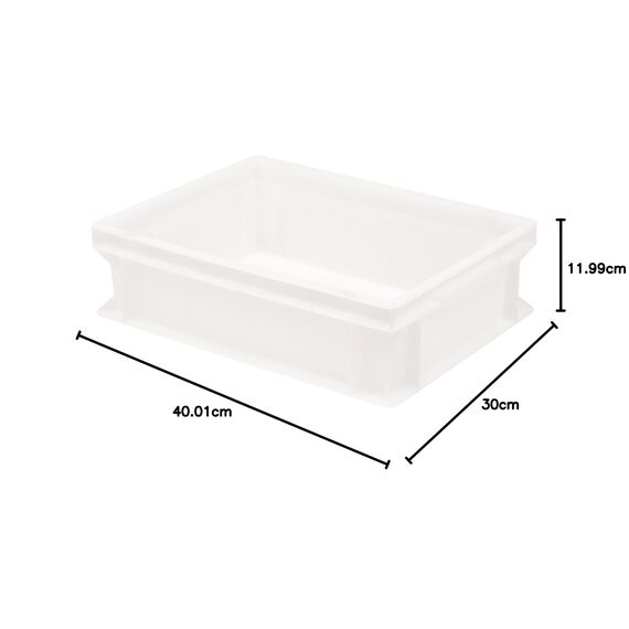 Pimotti Pizzaballenbox (1er Set ohne Deckel) mit 30 x 40 x 12 cm, Kunststoffbehälter für Pizzateig, Stapelbehälter, Gärbox (11,5 Liter)