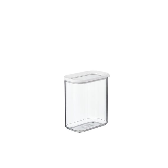 Mepal Transparente Vorratsdosen mit Deckel - Lebensmittelbehälter Rechteckige - Küchenorganizer & Aufbewahrungsbox aus Kunststoff - Vorratsbehälter Luftdicht & Stapelbar - 1500 ml - White