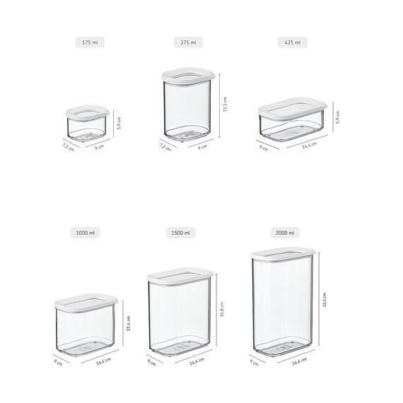 Mepal | 4er Set Frischhaltedosen mit Deckel | Frischhaltedosen rechteckig | Küchen-Organizer aus Kunststoff | luftdichter Vorratsbehälter | 4 x 425 ml | Grün