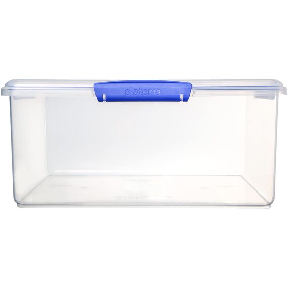 Sistema KLIP IT Frischhaltedose | 9,67 l | stapelbare und luftdichte Vorratsdose mit Deckelgeeignet für Kühl-/Gefrierschrank | blaue Clips | 1 Stück