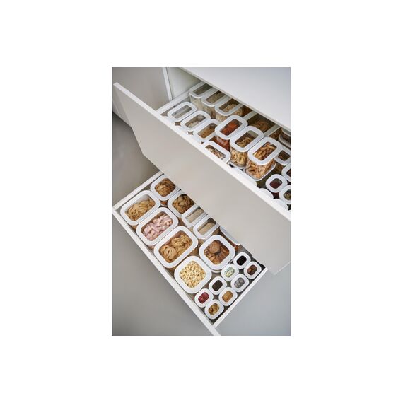 Mepal | Vorratsbehälter Modula 3-teiliges Set | Aufbewahrungsboxen mit Deckel | Küchenorganizer & Vorratsboxen | Stapelbar & Luftdicht | 1x 2000 ml & 2x 1000 ml | Nordic Green