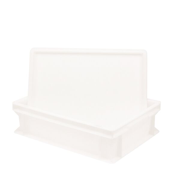 Pimotti Pizzaballenbox mit Deckel (1xBox 1xDeckel) mit 30 x 40 x 12 cm, Kunststoffbehälter für Pizzateig, Stapelbehälter, Gärbox (11,5 Liter)