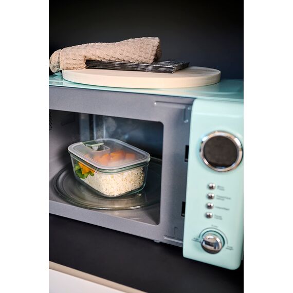 Mepal - Glasbehälter mit deckel EasyClip - Meal prep boxen - Geeignet für Mikrowelle, Dampfgarer, Ofen und Gefrierschrank - Luftdicht und auslaufsicher - Mikrowellengeschirr - 700 ml - Nordic sage