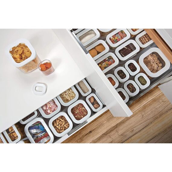 Mepal | 4er Set Frischhaltedosen mit Deckel | rechteckige Lebensmittelbehälter | Küchenorganizer aus Kunststoff | luftdichte Vorratsbehälter | 4 x 1500 ml | Grün