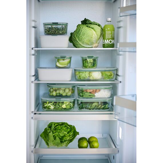 Mepal - Glasbehälter mit deckel EasyClip - Meal prep boxen - Geeignet für Mikrowelle, Dampfgarer, Ofen und Gefrierschrank - Luftdicht und auslaufsicher - Mikrowellengeschirr - 1500 ml - Nordic sage