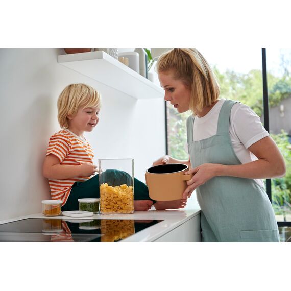 Mepal Transparente Vorratsdosen mit Deckel - Lebensmittelbehälter Rechteckige - Küchenorganizer & Aufbewahrungsbox aus Kunststoff - Vorratsbehälter Luftdicht & Stapelbar - 425 ml - White