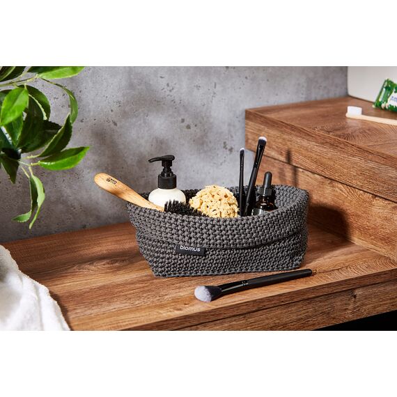 Blomus | Aufbewahrungskorb | Tela | Kunstfaser Anthrazit | L 20x12x9cm | Indoor |