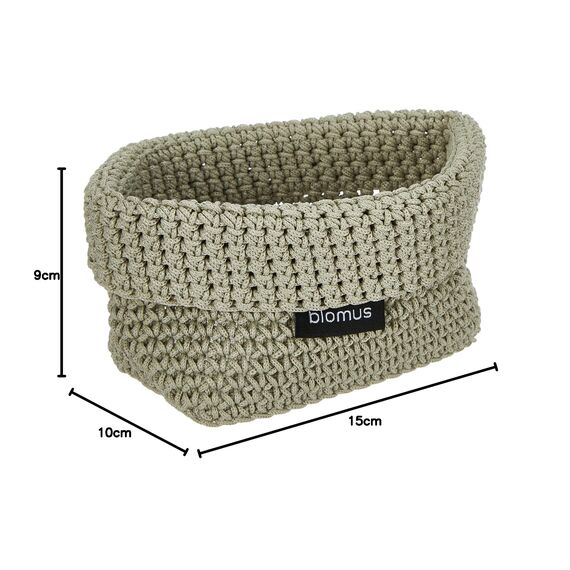 blomus | Aufbewahrungskorb | Tela | Kunstfaser Sand | M 15x10x9cm | Indoor | (Packung mit 2)
