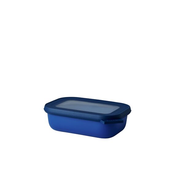 Mepal Multi Bowl Cirqula Rectangular - Mikrowellen Geschir - Geeignet als Luftdichte Aufbewahrungsbox für den Kühlschrank, Mikrowellengeschirr & als Frischhaltedosen - 500 ml - Vivid blue