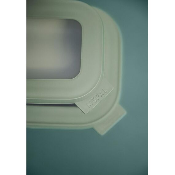 Mepal Multi Bowl Cirqula Rectangular - Mikrowellen Geschir - Geeignet als Luftdichte Aufbewahrungsbox für den Kühlschrank, Mikrowellengeschirr & als Frischhaltedosen - 2000 ml - Nordic sage