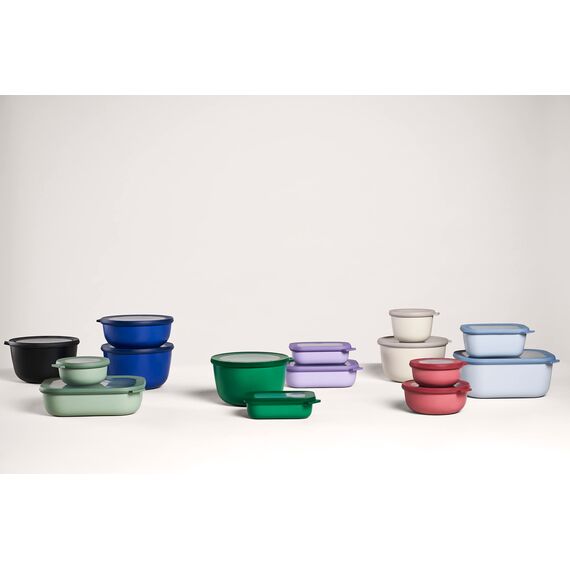 Mepal - Multi Bowl Cirqula Rectangular - Vorratsdose mit Deckel - Geeignet als Luftdichte Aufbewahrungsbox für den Kühlschrank, Mikrowellengeschirr & als Frischhaltedosen - 500 ml - Vivid green