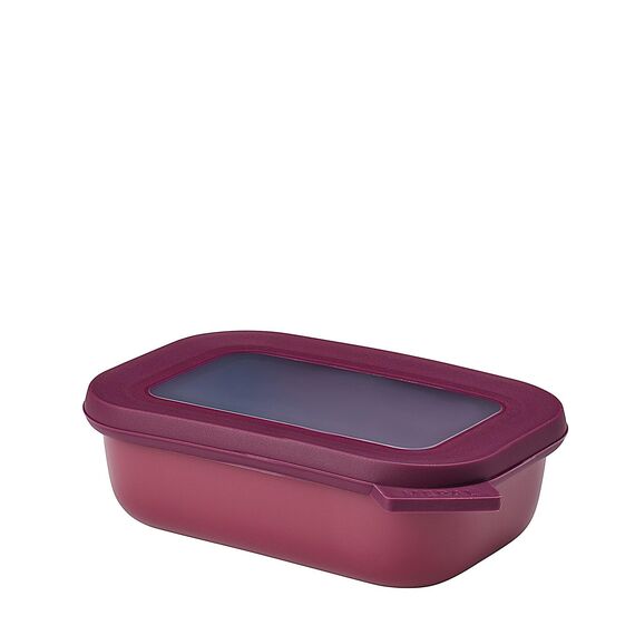 Mepal - Multi Bowl Cirqula Rectangular - Vorratsdose mit Deckel - Geeignet als Luftdichte Aufbewahrungsbox für den Kühlschrank, Mikrowellengeschirr & als Frischhaltedosen - 500 ml - Nordic Berry
