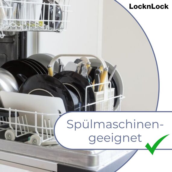 LocknLock PP Classic Aufbewahrungsbox luftdicht mit Griff & Ablaufgitter| 10L | 29,5 x 23 x 20,3 cm | 100 % luft- und wasserdichter Vorratsbehälter mit Deckel | Gefrierfeste Aufbewahrungsdose