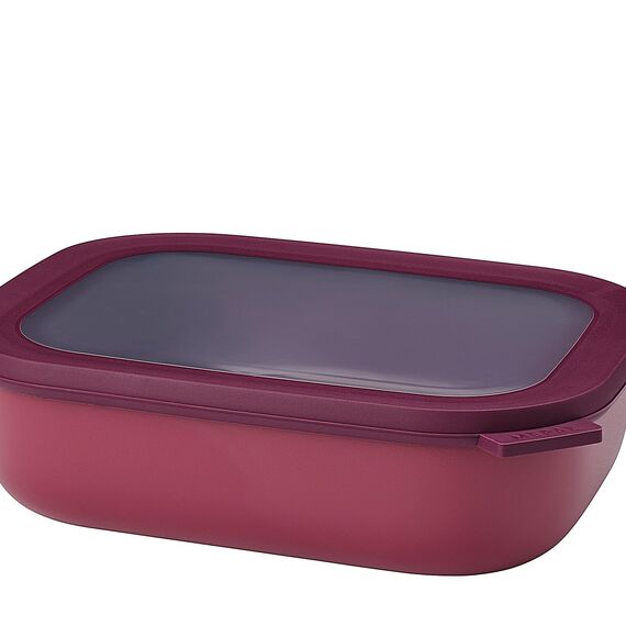 Mepal - Multi Bowl Cirqula Rectangular - Vorratsdose mit Deckel - Geeignet als Luftdichte Aufbewahrungsbox für den Kühlschrank, Mikrowellengeschirr & als Frischhaltedosen - 2000 ml - Nordic Berry