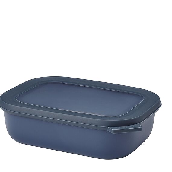 Mepal - Multi Bowl Cirqula Rectangular - Vorratsdose mit Deckel - Geeignet als Luftdichte Aufbewahrungsbox für den Kühlschrank, Mikrowellengeschirr & als Frischhaltedosen - 1000 ml - Nordic Denim