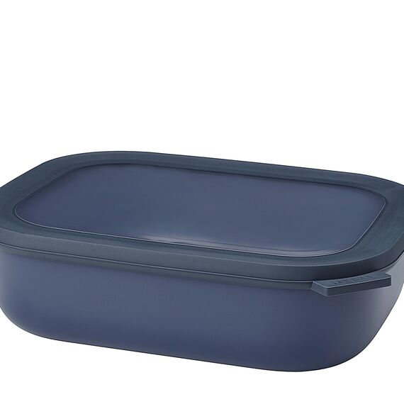 Mepal - Multi Bowl Cirqula Rectangular - Vorratsdose mit Deckel - Geeignet als Luftdichte Aufbewahrungsbox für den Kühlschrank, Mikrowellengeschirr & als Frischhaltedosen - 2000 ml - Nordic Denim