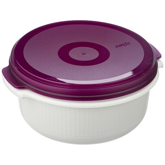 Emsa 508455 Micro Family 3er Pack 0.5 / 1.0 / 1.5 L weiß / brombeer