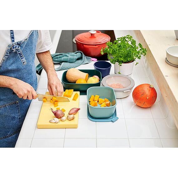 Mepal - Multi Bowl Cirqula Rectangular - Vorratsdose mit Deckel - Geeignet als Luftdichte Aufbewahrungsbox für den Kühlschrank, Mikrowellengeschirr & als Frischhaltedosen - 2000 ml - Nordic Berry