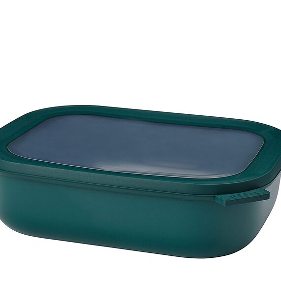 Mepal - Multi Bowl Cirqula Rectangular - Vorratsdose mit Deckel - Geeignet als Luftdichte Aufbewahrungsbox für den Kühlschrank, Mikrowellengeschirr & als Frischhaltedosen - 2000 ml - Nordic Pine