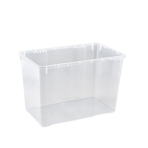 Grizzly Aufbewahrungsboxen 10 x 10 L small hoch mit Deckel transparent - Klarsichtboxen stapelbar mit Belüftung