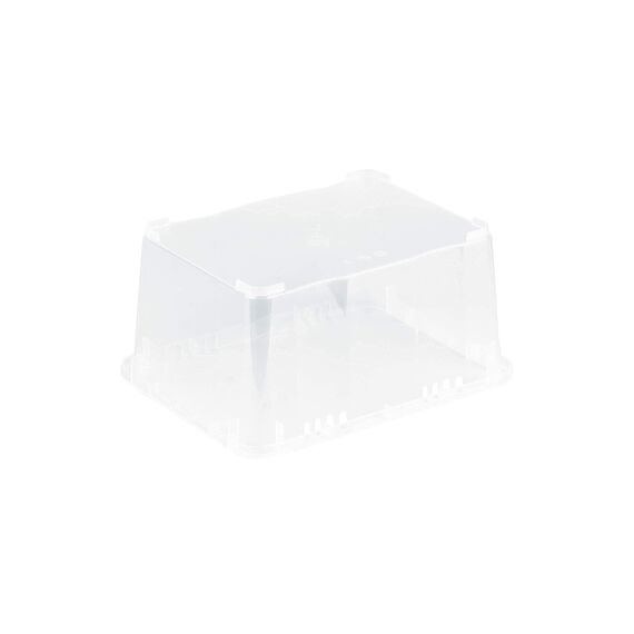 Grizzly Kleine Aufbewahrungsbox mit Deckel, 1,7 L transparente Box, 8er Set, belüftet, stapelbar, ideale Organizer-Boxen mit Belüftung