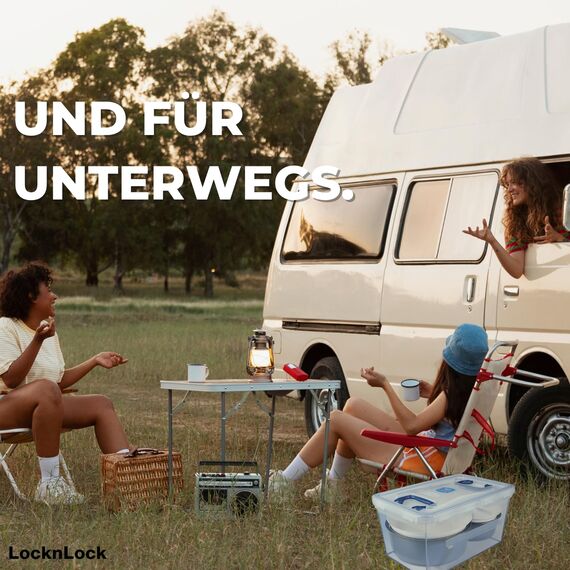 LocknLock PP CLASSIC Aufbewahrungsbox mit Deckel und Griffen | 21 L, 456 x 300 x 225 mm | 100 % Luftdicht | halbtransparenter Vorratsbehälter | Vorratsbehälter mit Deckel für Haushaltsgegenstände