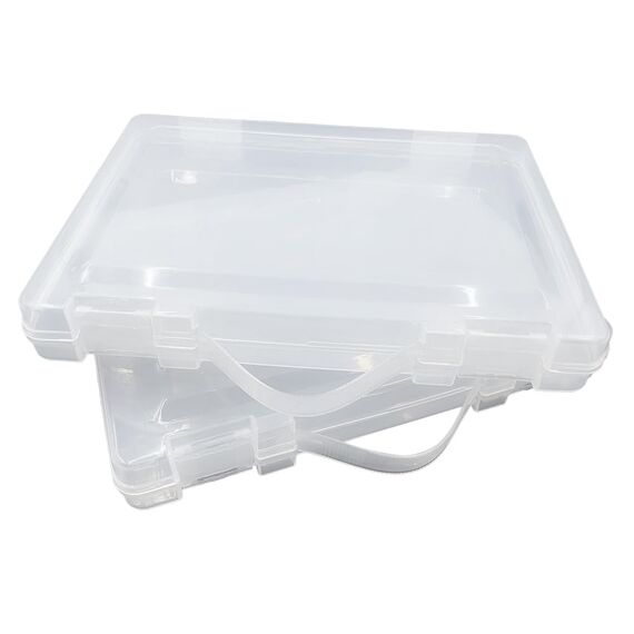 WYAN 2 Stück A4 Ordner Aufbewahrungsboxen,Klare Kunststoffperlen Aufbewahrungsbehälter Box,Rechteck Perlenhalter Kunststoffkoffer,Baustein Organizer,für die Speicherung von Elementen(30 * 21cm)