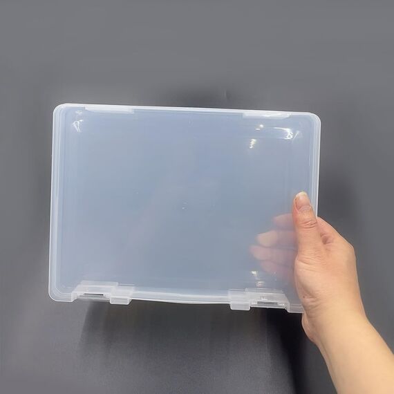 WYAN 2 Stück Ordner Aufbewahrungsboxen,Klare Kunststoffperlen Aufbewahrungsbehälter Box,Rechteck Perlenhalter Kunststoffkoffer,Baustein Organizer,für die Speicherung von Elementen(26 * 18cm)