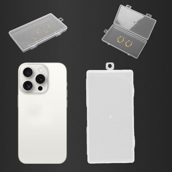 WYAN 8 Stück Großer Rechteckiger Kunststoff Aufbewahrungsboxbehälteren,Kleine Aufbewahrungsboxen,Transparenter Aufbewahrungsorganisator,zur aufbewahrung von schmuck, kunsthandwerk und kleinteilen