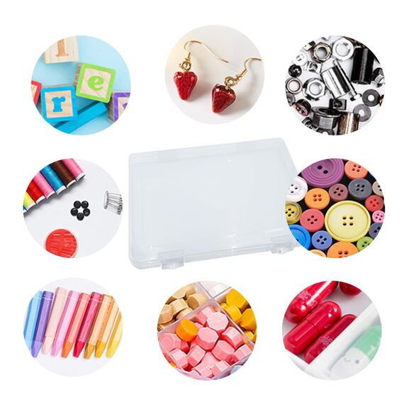 WYAN 2 Stück A4 Ordner Aufbewahrungsboxen,Klare Kunststoffperlen Aufbewahrungsbehälter Box,Rechteck Perlenhalter Kunststoffkoffer,Baustein Organizer,für die Speicherung von Elementen