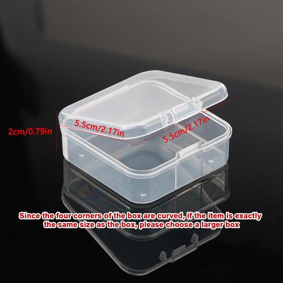 WYAN 12 Stück Aufbewahrungsbehälter aus Kunststoff mit Deckel, für Kleinteile,kleine Perlen,und andere Bastelzubehör(5.5 x 5.5cm)