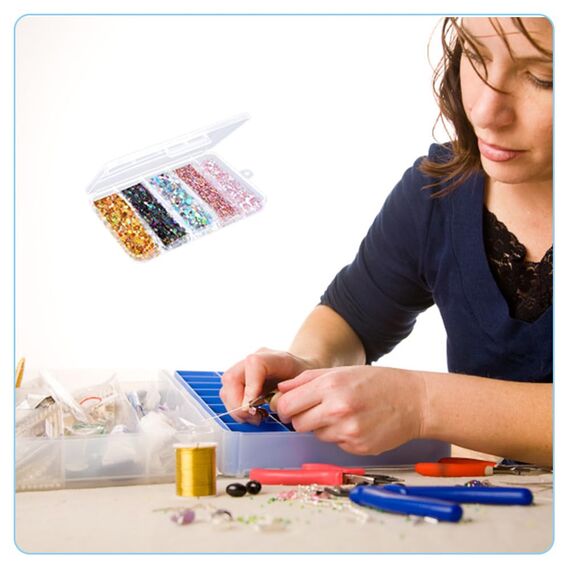 WYAN 8 Stück Transparent Klein Plastikboxen, Aufbewahrungsbehälter aus Kunststoff mit Deckel, Rechteckige leere Mini-Aufbewahrungsbox für kleinteile, perlen, Ringe, Ohrringe, Schrauben (14*9.5*1.2cm)