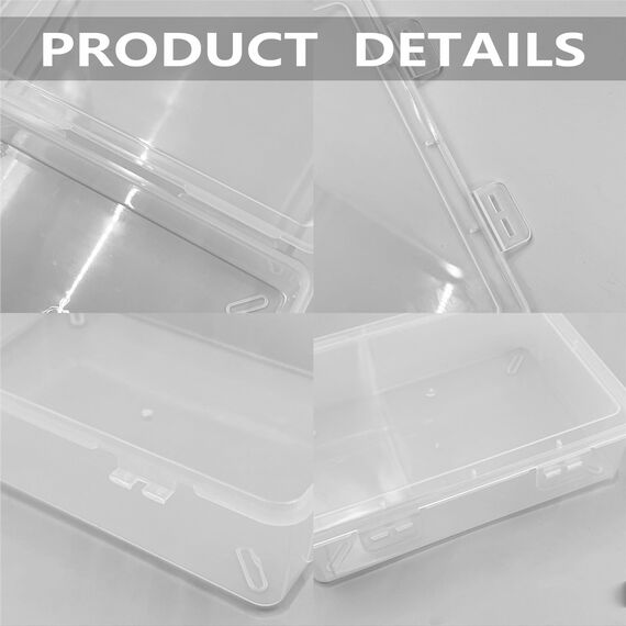 WYAN 4pcs A5 Aufbewahrungsbox mit Deckel, Aufbewahrungsbox, Plastikbox mit Deckel, für Haus, Büro, Schule zur Aufbewahrung von Akten, Zeitschriften, Schmuck, Kleinen Gegenständen, Kleinteilen