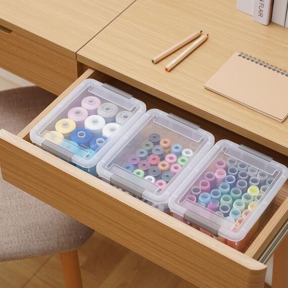 Citylife 10er-Set 1.25L Aufbewahrungsbox mit Deckel Klein, Stapelbar Transparente Griff Clips Kleinteile Kiste Elastisch, Robust Plastik Boxen für Bastelsachen gekauft, 17.7 x 13 x 8.2cm