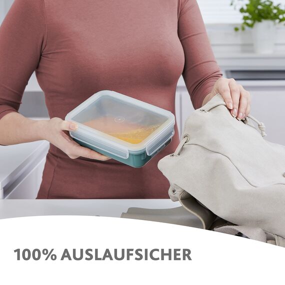 Emsa Frischhaltedose mit Deckel 2,2l Clip & Close Color Edition, 100% auslaufsicher, hygienisch, spülmaschinenfest, mikrowellengeeignet, gefriergeeignet, blau, N10128