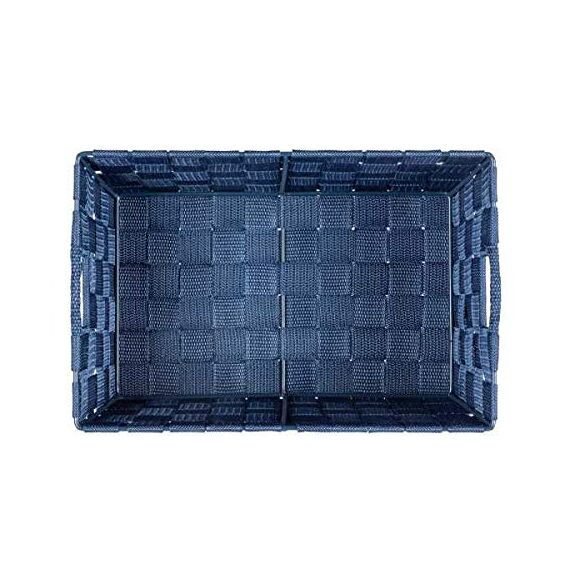 WENKO Aufbewahrungskorb Adria S Dunkelblau - Badkorb, Polypropylen, 30 x 15 x 20 cm, Dunkelblau, 15 x 20 x 30 cm