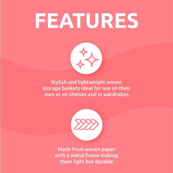 Compactor - Rechteckiger Aufbewahrungskorb aus geflochtenem Papier in Dunkelblau - Deko-Korb für Schlafzimmer oder Bad - Ideal zur Organisation von Wäsche, Spielzeug, Accessoires