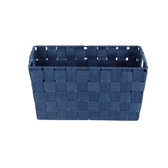 WENKO Aufbewahrungskorb Adria S Dunkelblau - Badkorb, Polypropylen, 30 x 15 x 20 cm, Dunkelblau, 15 x 20 x 30 cm