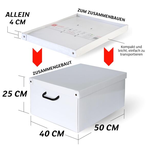 Lavatelli GROSS Karte Aufbewahrungsbox aus Karton, Geschenk kiste aus pappe, mit Deckel, Cardboard, MARCO POLO, 1 cm, BIG