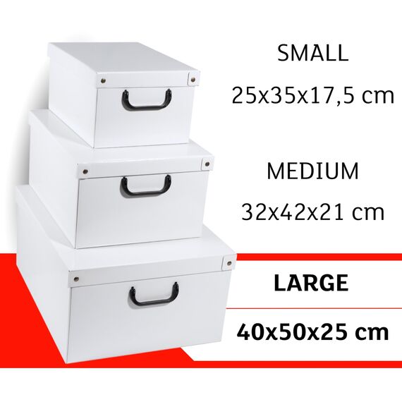 Lavatelli GROSS Karte Aufbewahrungsbox aus Karton, Geschenk kiste aus pappe, mit Deckel, Cardboard, MARCO POLO, 1 cm, BIG